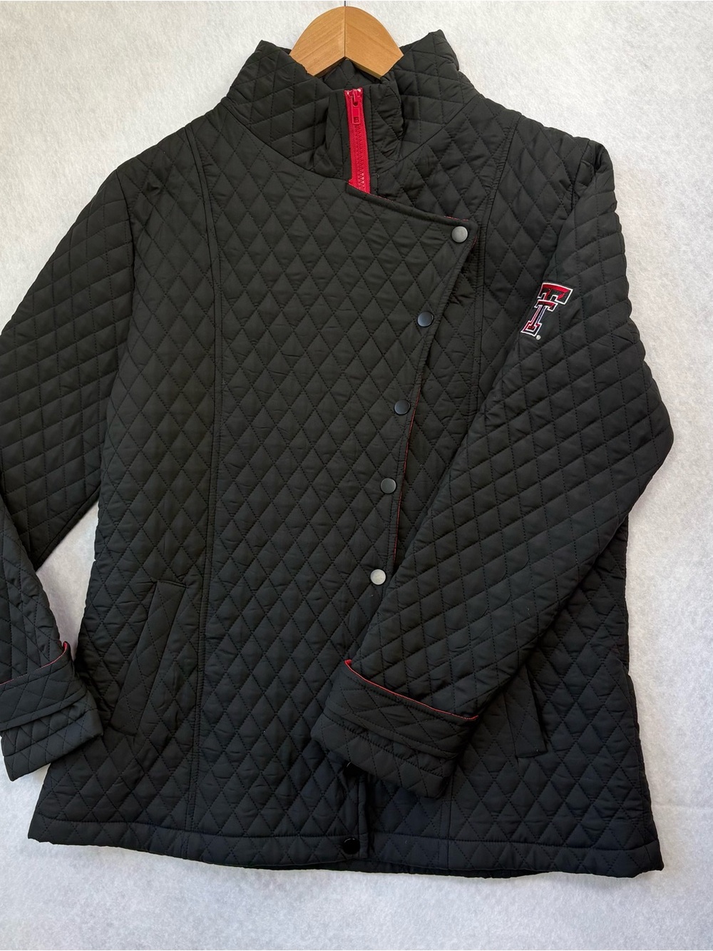 Emerson Street Texas Tech Red Raiders Quilted Jacket Black Red Women’s Small
